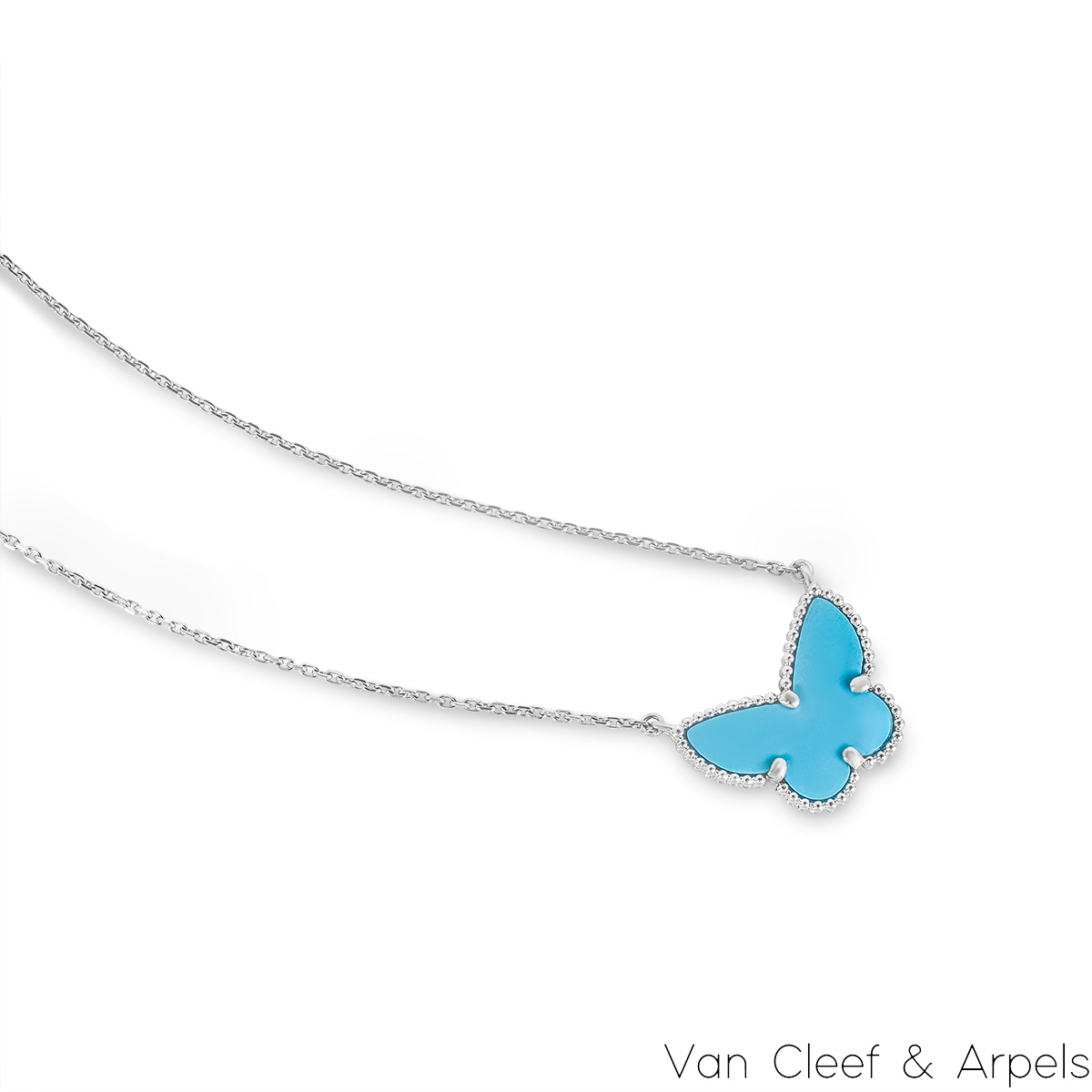 Van Cleef & Arpels Lucky Alhambra Big Turquoise Butterfly Pendant
